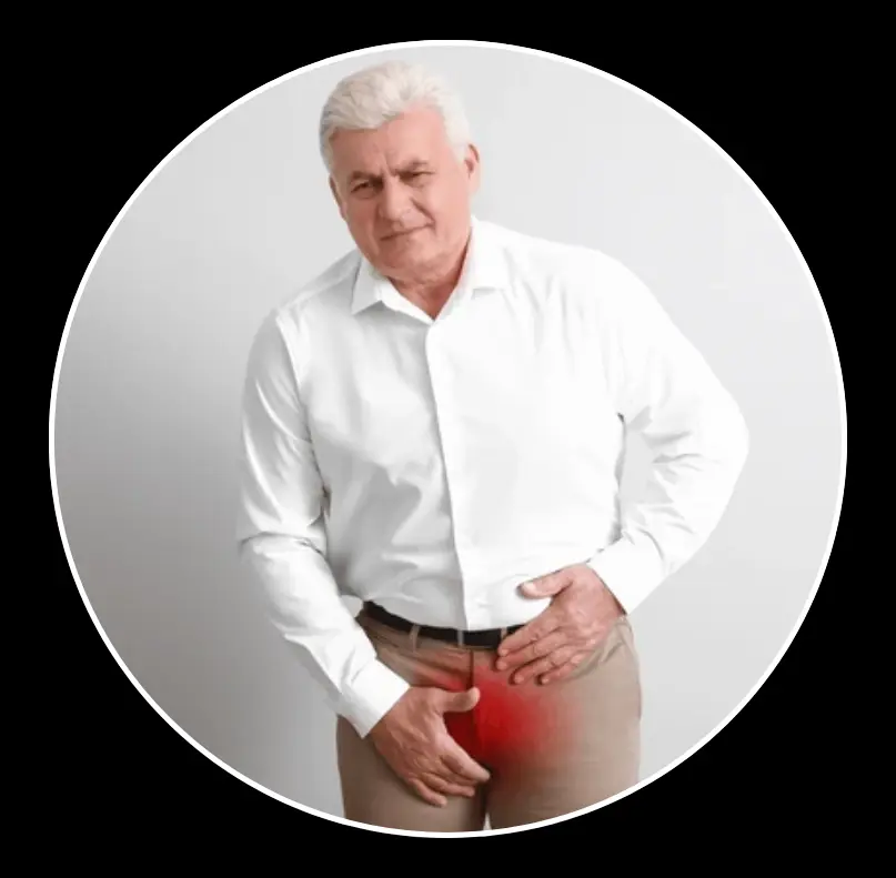 sense of incomplete urination